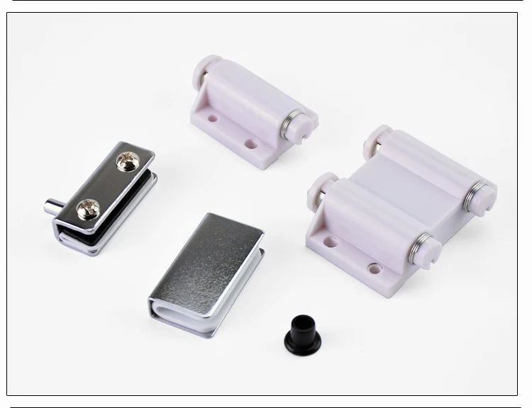 1set Cabinet door hardware Glass clip Furniture Shaft Hinge Door suction Closer Free open Touch Latch Hardware Fittings