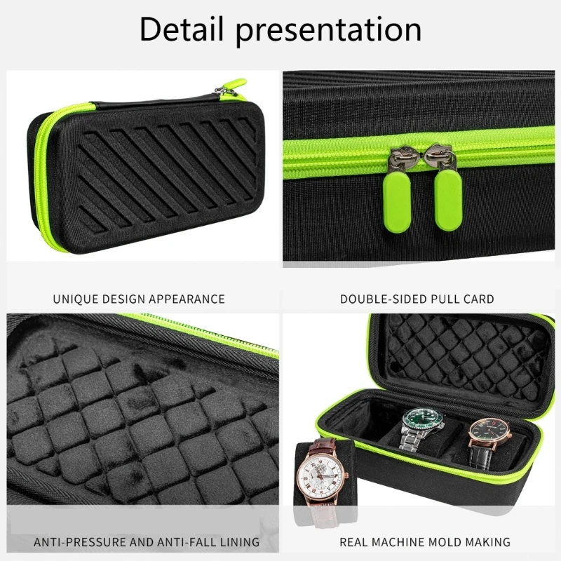 3 slots Watch Storage Roll for Jewelry Live Stream Accessories Elegant Watch Case Roll Holder for Home or Store