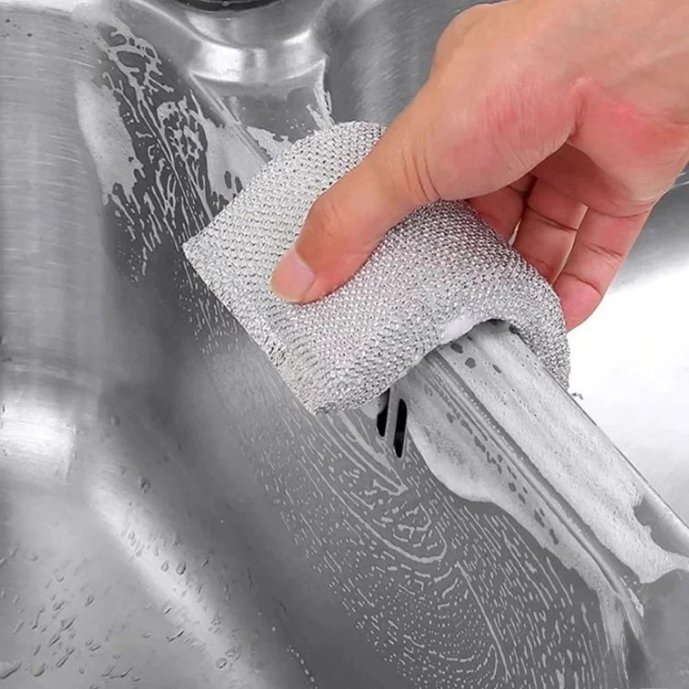 4PCS Non-Scratch Sponge Pads for Kitchen Dishwashing Safe for Non-Stick Ceramic Glass Stainless Steel