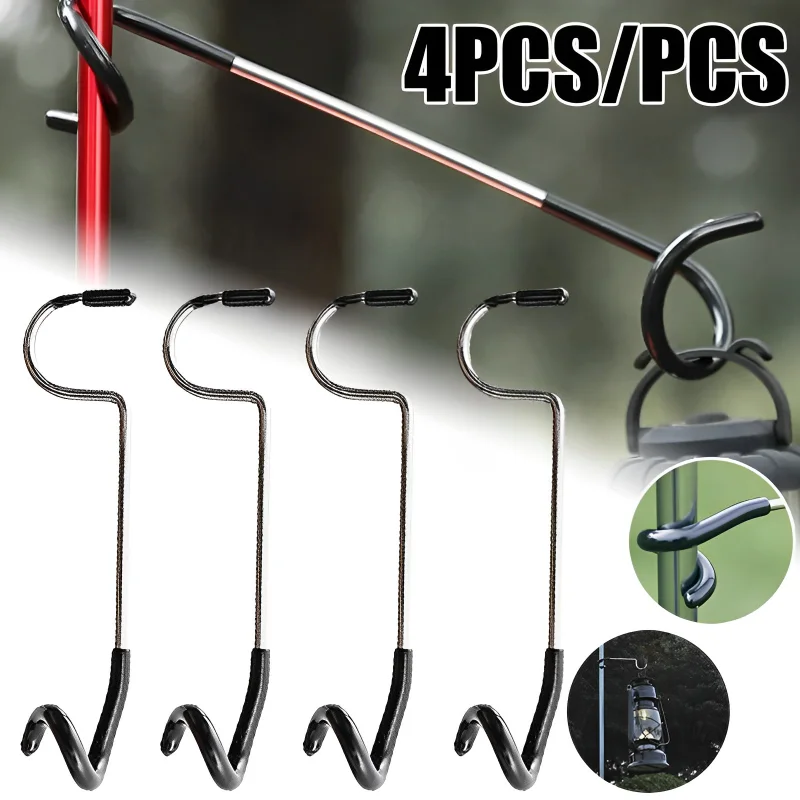 14 Pcs Stainless Steel Light Stand Holder Hooks Portable Tent Pole