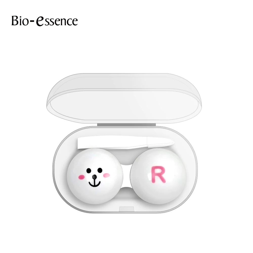 Bio-essence Contact Lenses Container with Tweezers Contact Lenses Box Lens Case for Travel Kit Holder Eyewear Accessories