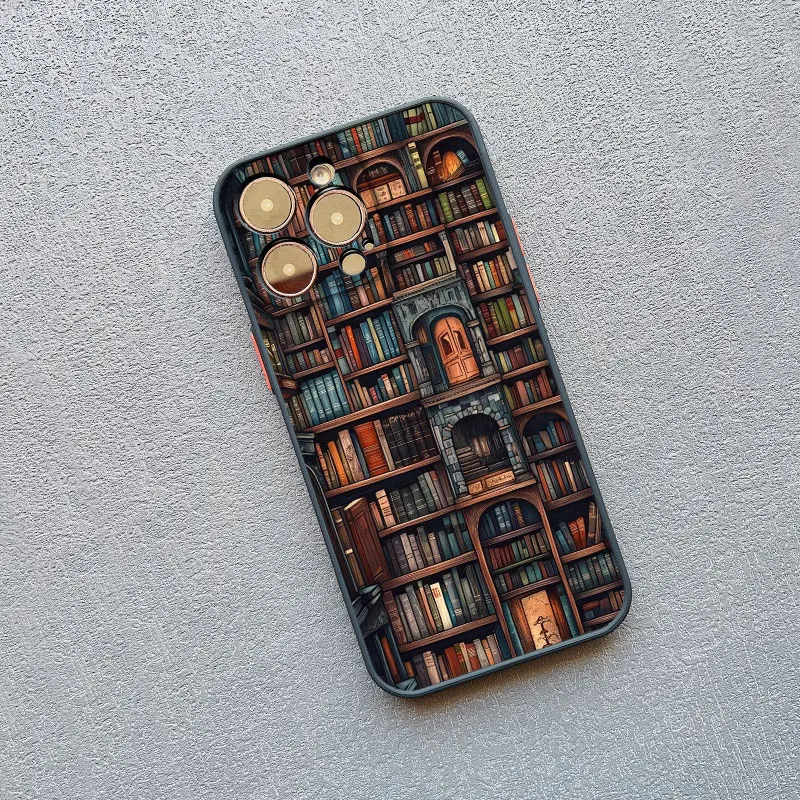 Book Shelf Pattern Shockproof Phone Case