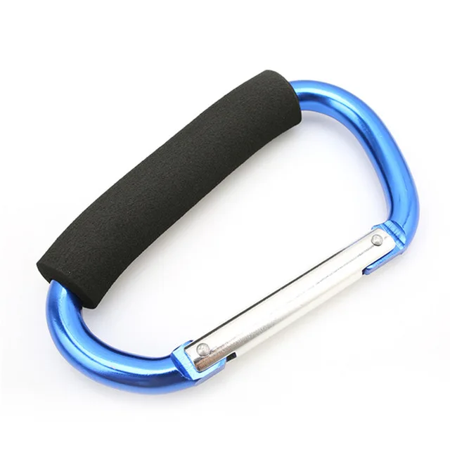Large Carabiner Stroller Hooks Organizer Aluminum D Ring Spring Snap thumbnail 4