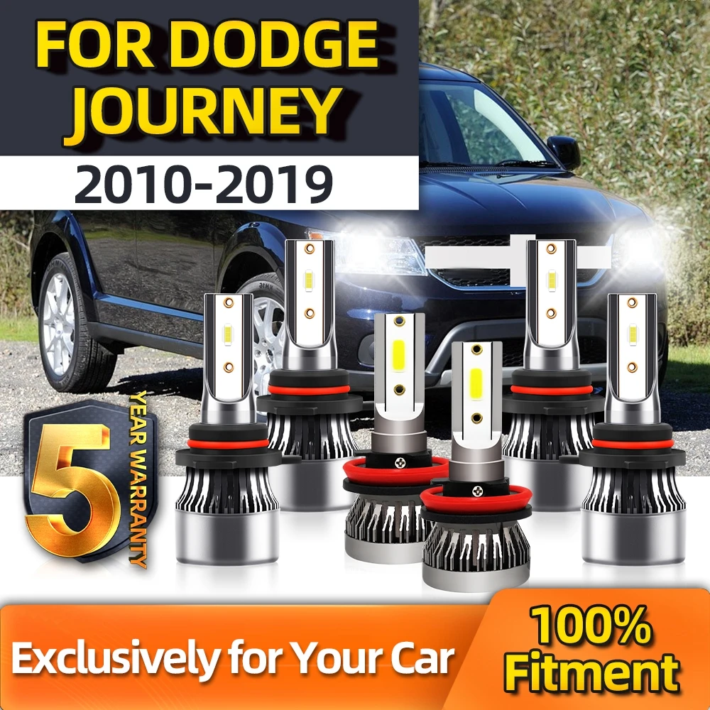 

TEENRAM Auto Fog Led Light Headlamps H16 Bright CSP Chip Hi/Lo 9005 9006 For DODGE Journey 2010 2011 2012 2013 2014-2019