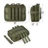 Tactical Admin Pouch of Double Layer Design, Molle EDC EMT Utility Pouches ,Sleeve Modular Tool Pouch Large Capacity 4