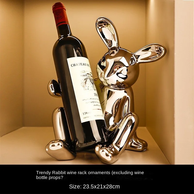 

28cm Simplicity modern European originality animal Wine rack Internet celebrity hotel Restaurant decoration home accessories