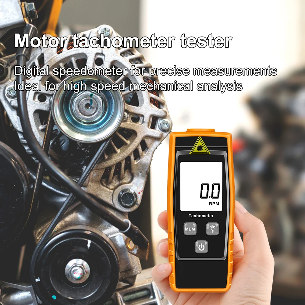 비접촉식 RPM 미터 LCD 백라이트 RPM 타코미터 회전 속도 센서 휴대용 타코미터 모터 선반 속도계