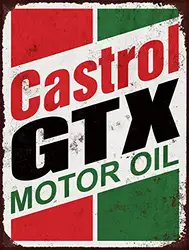 Castrol GTX Vintage Metal Wall Art Sign - Aluminum 20x30cm (Aluminum sign)