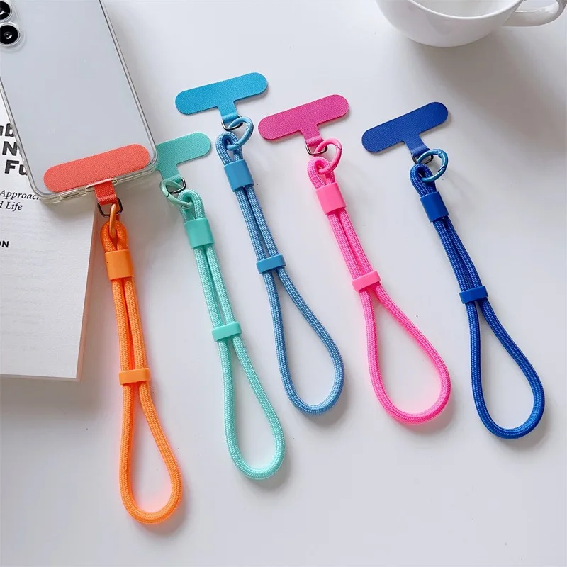 Universal Adjustable Mobile Phone Wrist Strap Lanyard Short with Self-locking Anti-drop Design Durable Polyester INS Phone Strap 3