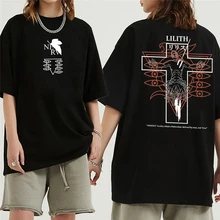 

Evangelion Anime T-shirt Oversized Tees Lilith Summer Clothes Tops For Women Men Short Sleeve Harajuku T-shirts Camiseta