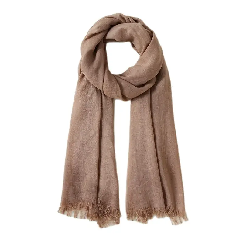 

Winter Scarf Soft Cotton Crinkle scarf Gradient Color Contrast design Japanese And Korean style Women Winter Scarf