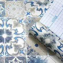 

Retro Lattice PVC Wallpaper Self-Adhesive Wallpaper Bedroom Kitchen Drawer Liner Cabinet Sticker PVC Waterproof Contact Decor