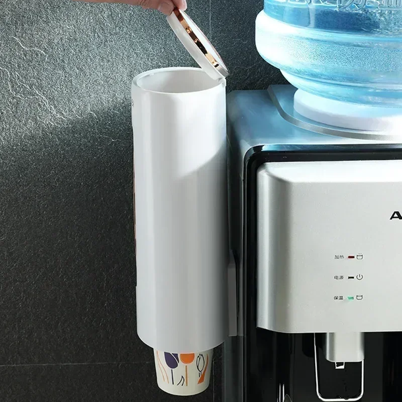 Dispenser Automatically Drop Cup Remover Wall Mounted Disposable Paper Cups Dispenser Plastic Cup Holder Cups Container