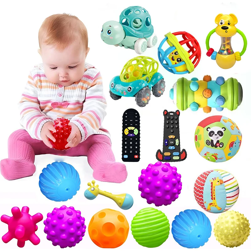 Baby Toys Sensory Teether Rattle Ball Educational Games 0 6 12 Months For Babies