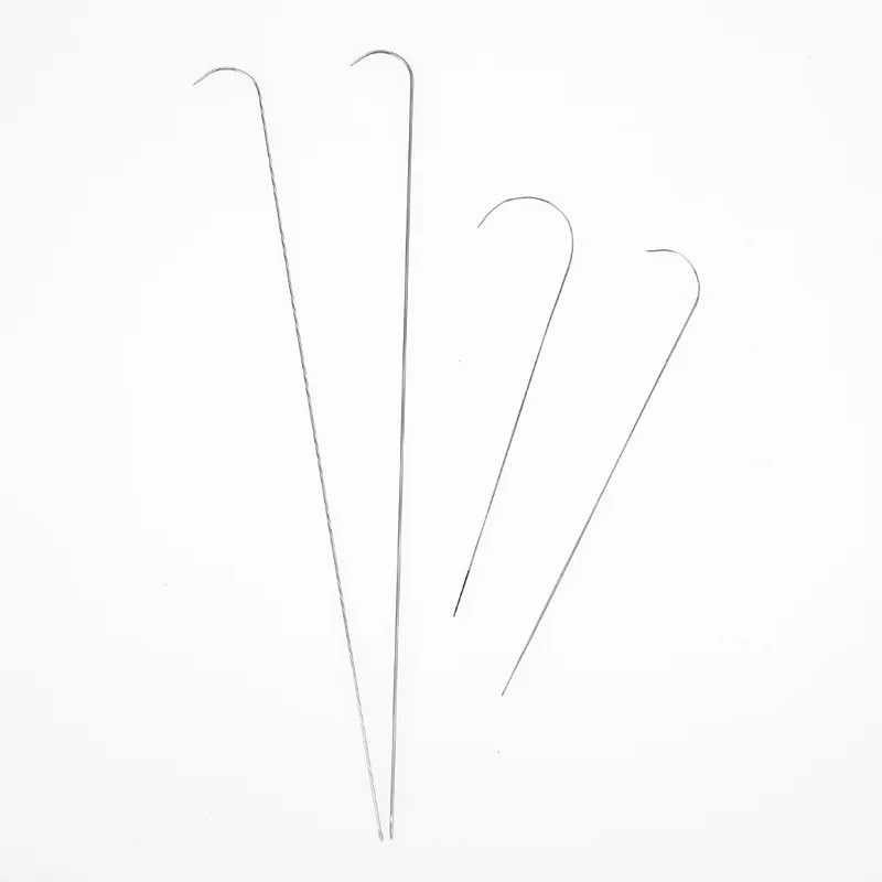 3Pcs/Set Big Eye Curved Beading Needles Stainless Steel Sewing