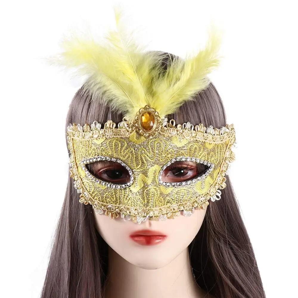 Masquerade Mask Party Woman Luxury Peacock Feathers Half Face Cosplay Costume Venetian For Children