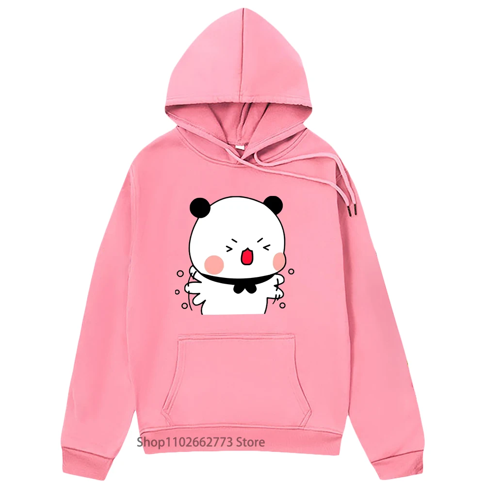 

Bubu and Dudu Hoodie Kawaii Graphic Panda Bear Love Sweatshirt Men's Clothing for Women Cartoon Clothes Female Pullover Harajuku
