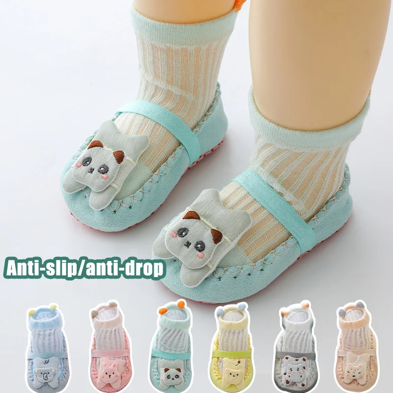 

2023 New Born Baby Socks Cartoon Infant Baby Girls Boys Shoes Spring Autumn Baby Floor Socks Anti Slip Soft Sole Sock