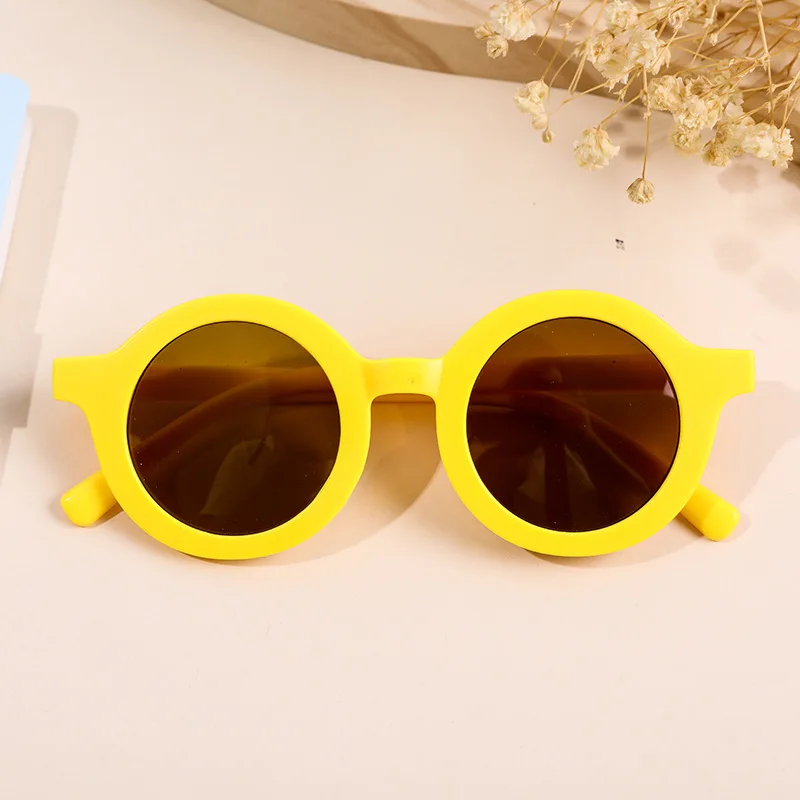 Kids Sunglasses Children Sunglasses New Lovely Kids Baby Sunglasses Children Sun Glasses Round Street Beat Baby Boy Girls Eyeglasses Cute Shades Outdoor Look