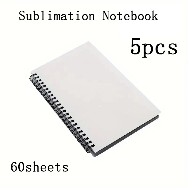 5pcs Cheap Factory Printed Personalized A5 Size PET Cover Spiral Journal Sublimation NoteBook Blanks for School Office Travel