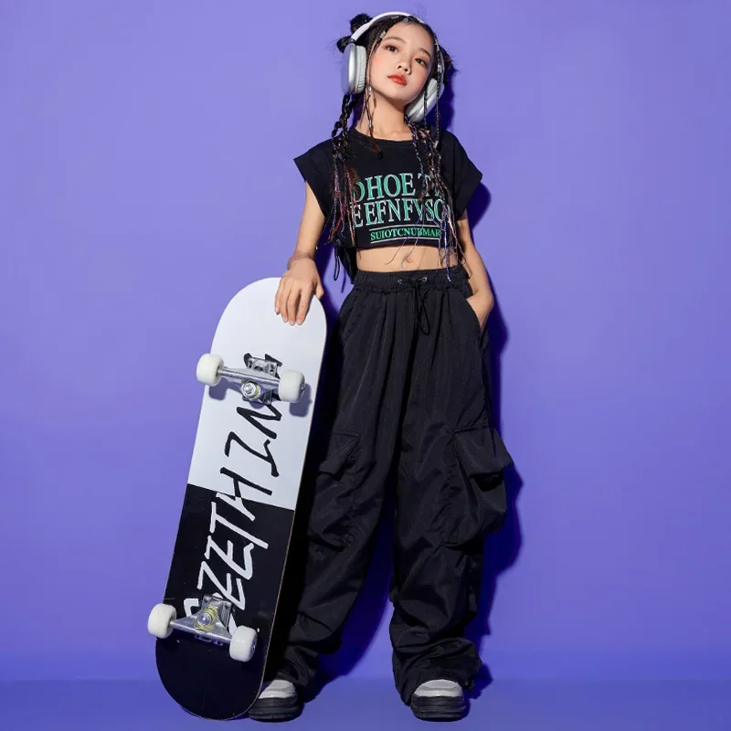 

Children Hip Hop Clothes Girls Jazz Street Dance Costume Kids Ballroom Dancewear Stage Rave Clothing Girls Dancewear Stage