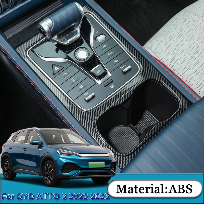 

For BYD ATTO 3 YUAN PLUS EV 2022 2023 Car Interior Gear Box Decorative Frame Sequins Cover Sticker Auto Protection Accessories