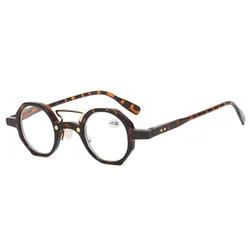 Vintage - Inspired Round Eyeglasses - Ultra - Light Unisex Design - +400 (Tortoise)