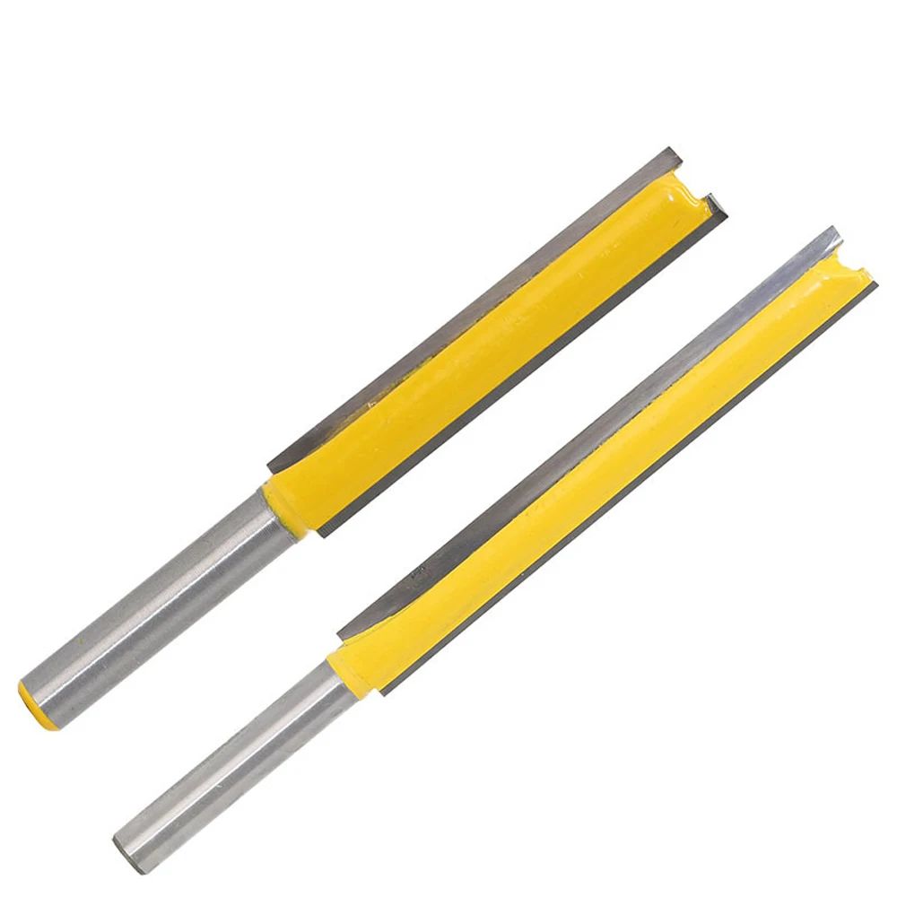 

1pcs 50mm/76mm Extra Long Straight Router Bit Carbide Yellow Straight Router Bit Wood Woodworking Cutting Tools