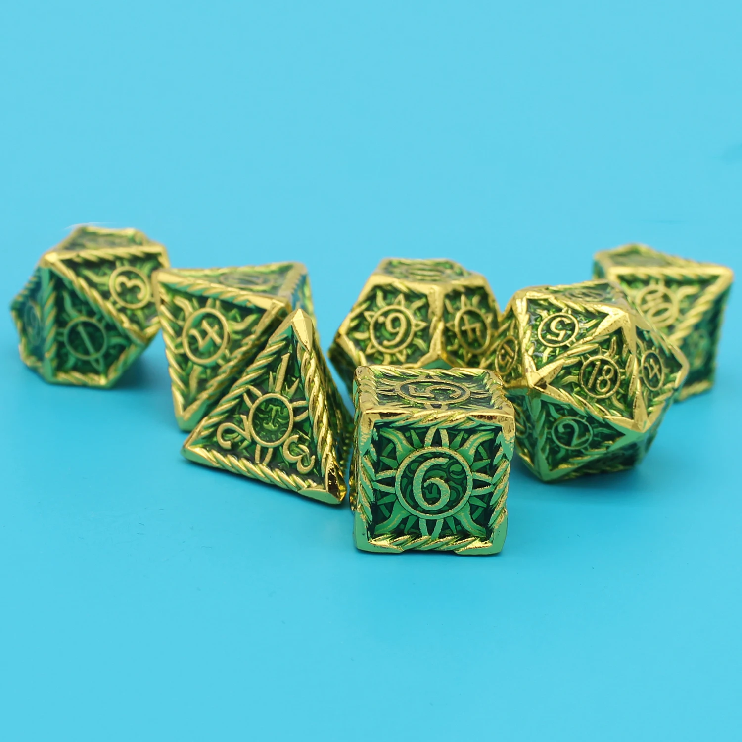 Metal Dice 7 Pcs Galaxy D&D Metal DND Dice Polyhedral Dice Set Dungeons Role Playing Rpg Game Pathfinder game dice dice set