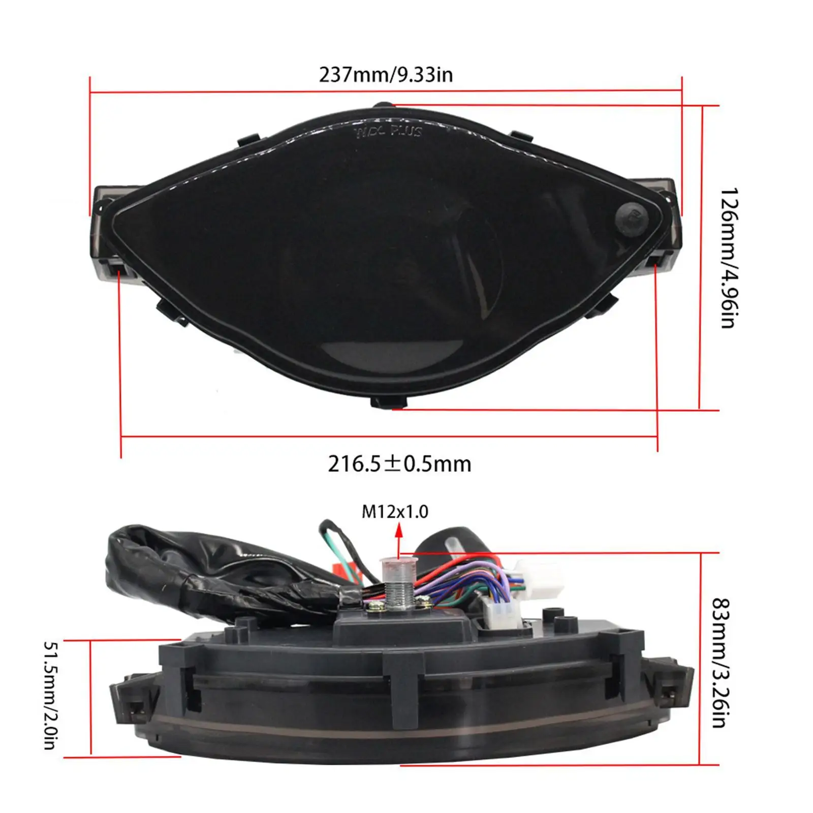 Waterproof Motorcycle Speedometer Odometer Tachometer Fit for 100