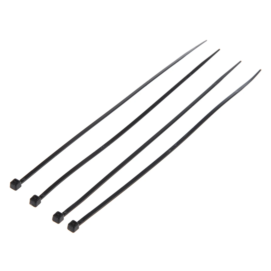 SODIAL(R) 8" Plastic Cable Zip Ties 100-Pack (Black)