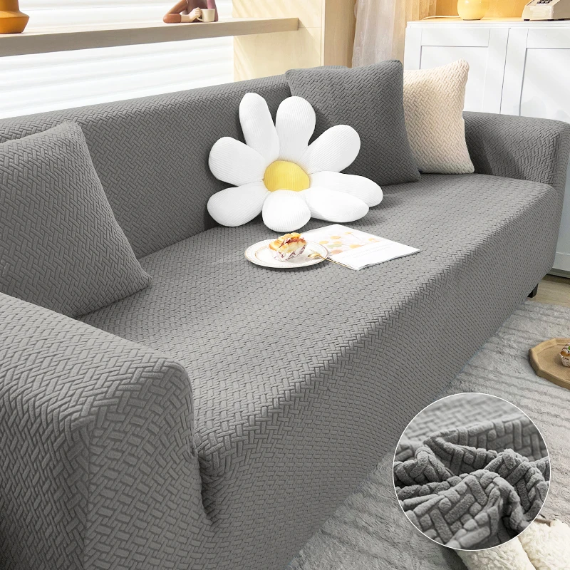 

Thick Sofa Cover Elastic Slipcover Sofas for Living Room Stretch Polar Fleece Armchair Cover 1/2/3/4 Seater Corner Couch Cover