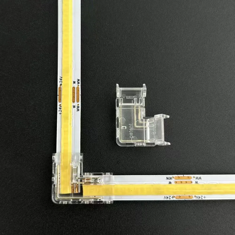 5V-220V Reusable Crystal SMD Cob Led Strip Light Connector 5mm 8mm 10mm 2 pin 2Pin Corner Led Connector