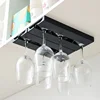 2PCS Upside-down Wine Kitchen Glass Holder Upside-down Glass Holder Household Hanging Glass Holder Free of Drilling 1