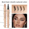 QIC Four-Jaw Ultra-Fine Liquid Eyebrow Pencil Tattoo Pencil Waterproof Sweat-Proof Dark Brown Liquid Brow Pen Makeup Cosmetics 3