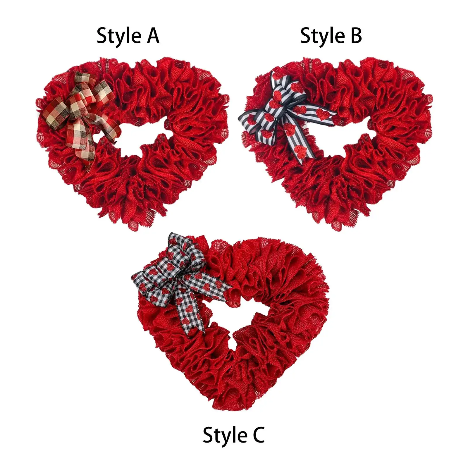 

Красный женский венок на День святого Валентина для помолвки дома