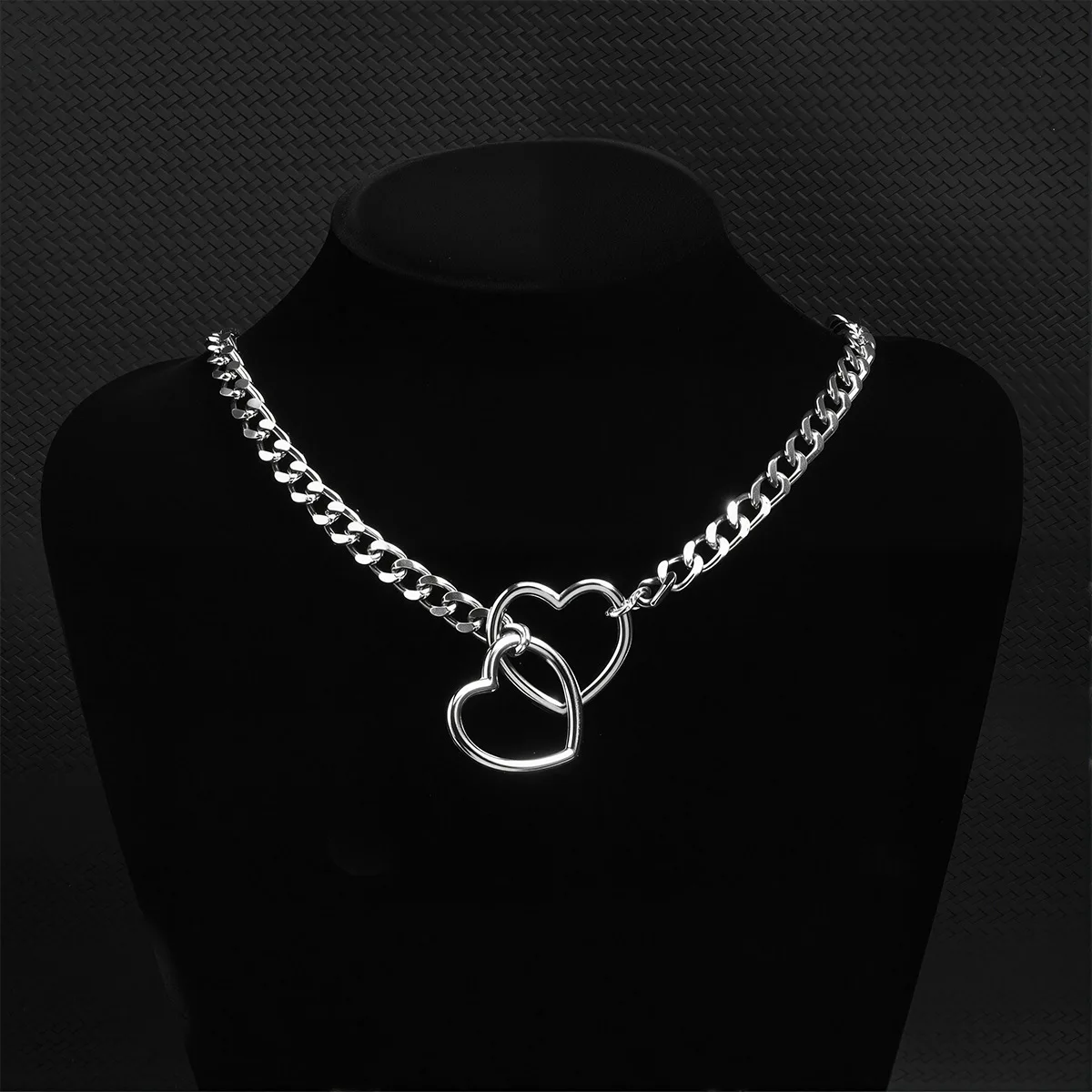 Heart Metal Chain Collar Adult BDSM Intimate Toy Role Play SM Accessory Western Punk Exotic Accessories Couple Gift_voghion.com