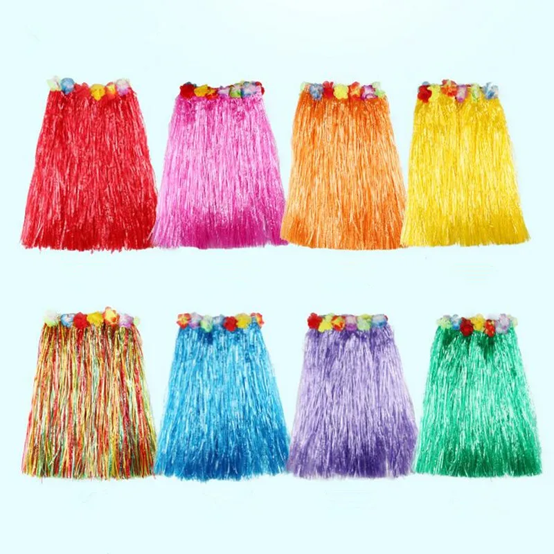 

Grass Skirt Hawaiian Luau Hula Skirts Party Decorations Favors for Adult Kids Elastic Birthday Celebration Halloween Christmas