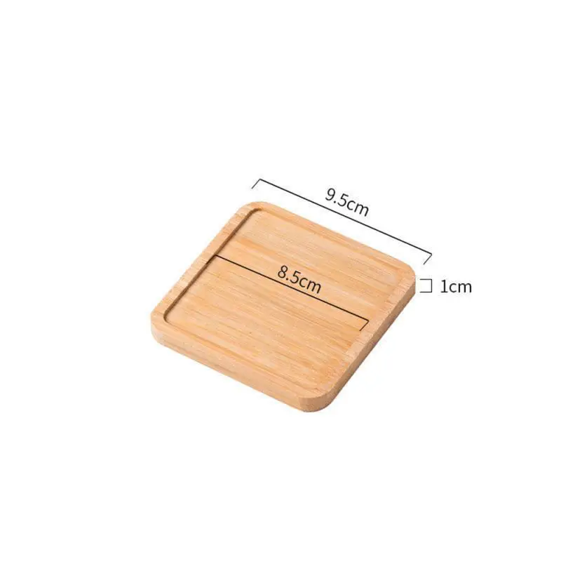 1/2PCS Multi Bamboo Tray Wood Saucer Flower Pot Tray Cup Pad Coaster Plate Kitchen Decorative Plate Creative Coaster Coffee Cup images - 6