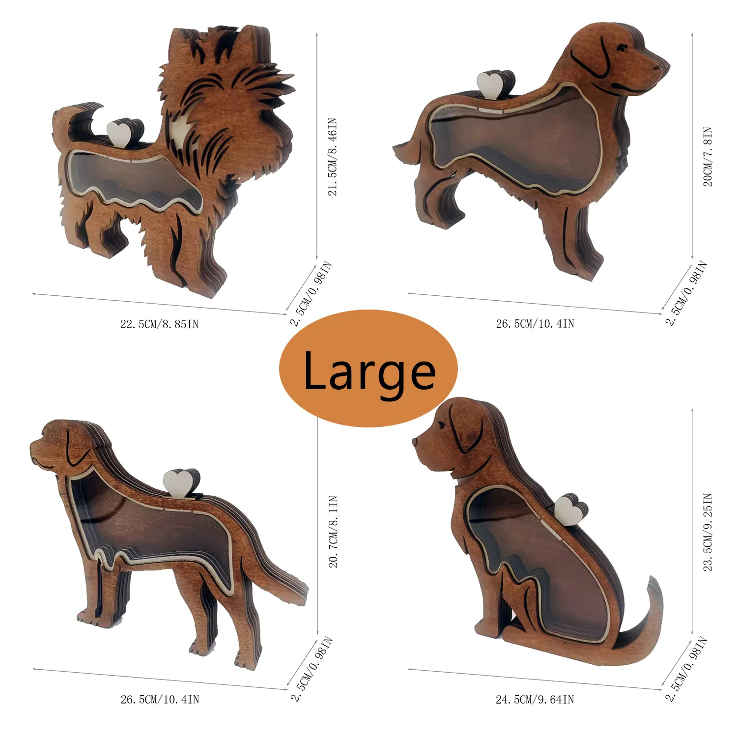 Personalisierte Haustier-Erinnerungsbox aus Holz für Hunde, Katzen und Pferde - Niedliche Haustierfell-Andenkenbox für Tierbesitzer - Neues Haustier-Geschenk – Detail 4
