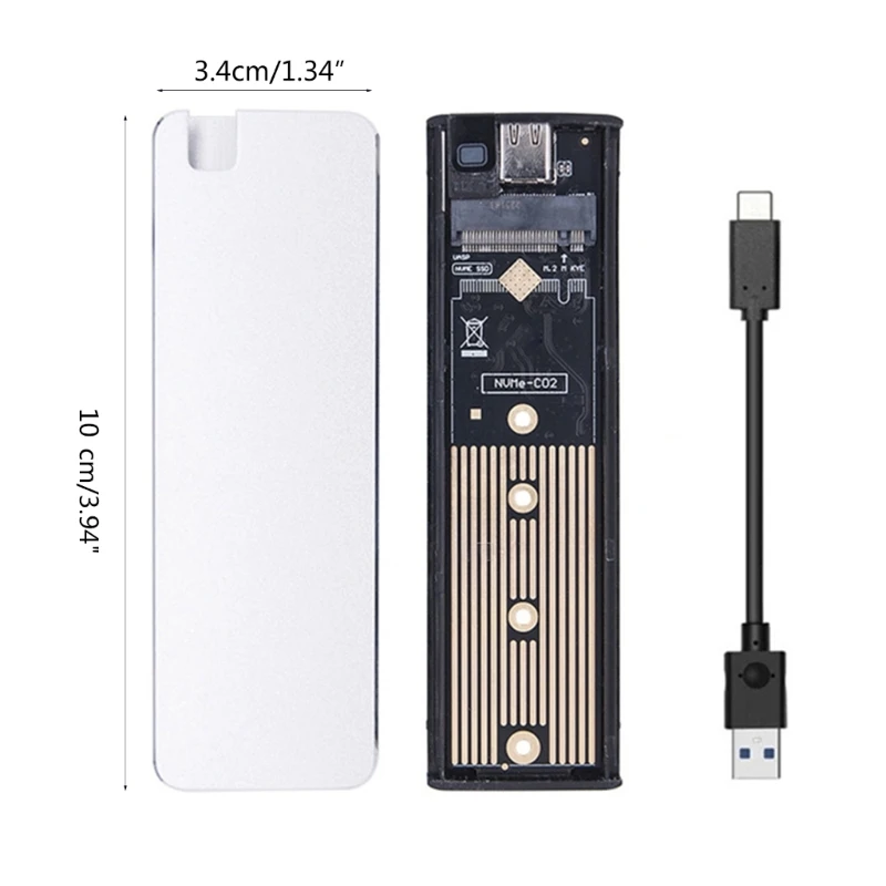M.2 NVME /NVME+NGFF  SSD ̽ USB  C 10Gbps PCIE M.2 SSD ܺ Ŭ ϵ ũ ڽ