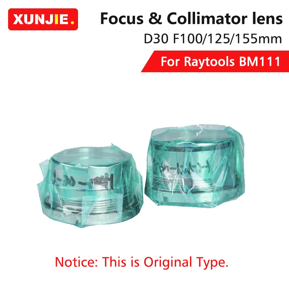 

Оригинальные линзы XJCUT Raytools BM111 для сглаживания и фокусировки D30 F100/125/155 мм 120AG0700A для лазерной режущей головки Raytools BM111