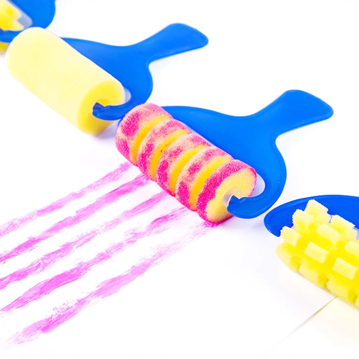 

2 Set Children's Toys For Kids for Kids Sponge Drawing Roller Paint Brush Graffiti Tool Toddler