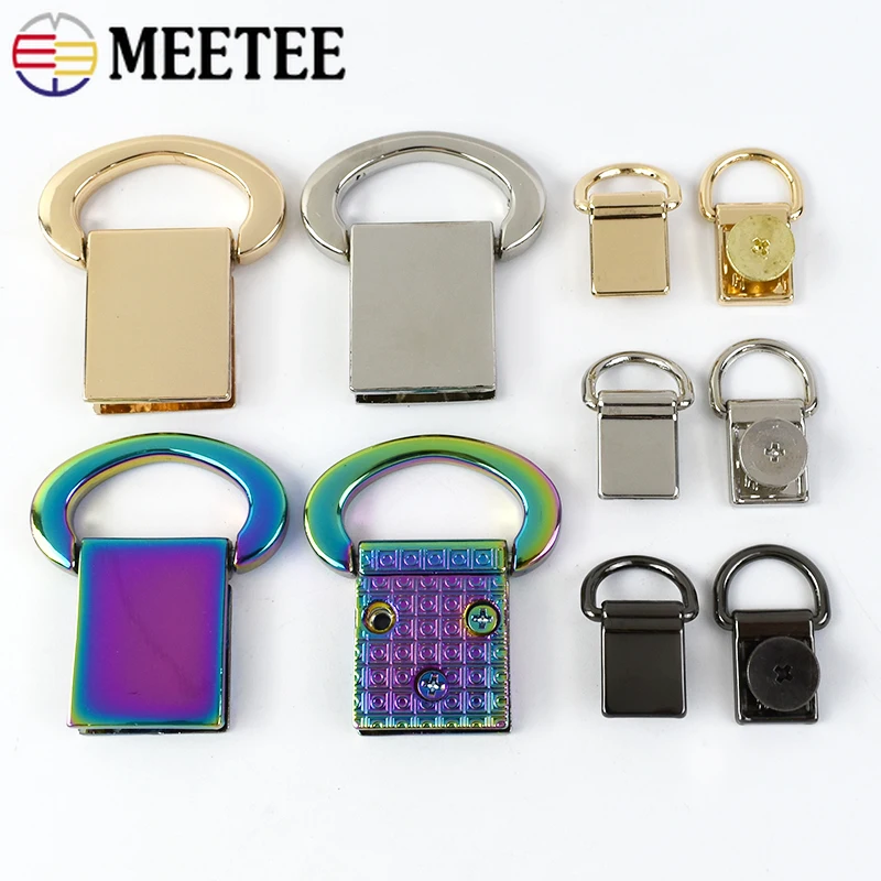 

4/10/20Pcs Meetee Side Cilp Metal Buckle Bag Strap D Ring Screw Hook Handbag Handle Connector Hang Clasp Hardware Accessories