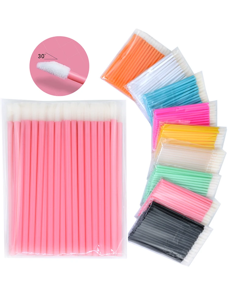 OKAYLASH Disposable Lip Brush Makeup Lipstick Gloss Apllicators Eye Lash Cleaning Brush 50Pcs/lot Mini Beauty Tools