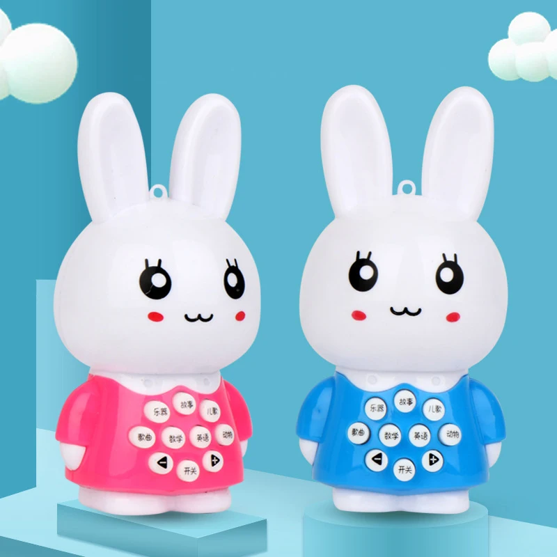 어린이 미니 학습 기계 장난감 귀여운 토끼 인형  음악 플레이어 교육 장난감 이야기 기계 만 중국어