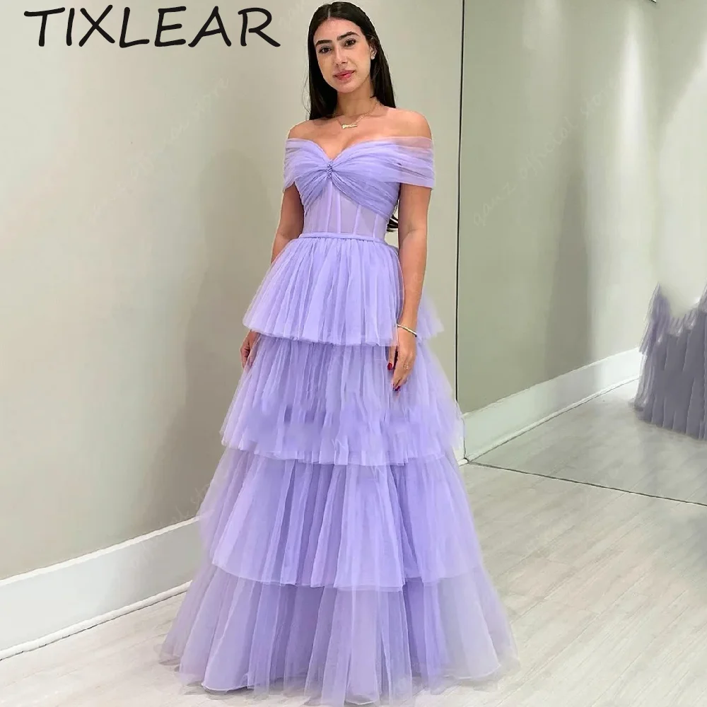 

TIXLEAR A-line Party Dresses Formal Occasion Dress Charming Stunning Off The Shoulder Lace Floor-Length 2024 vestidos de fiesta