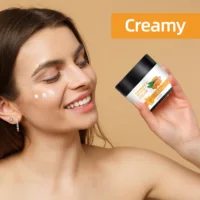 Crème au curcuma et à la vitamine C – Nutrition légère pour le visage et le cou, hydratation à absorption rapide, tous les types de peau 6