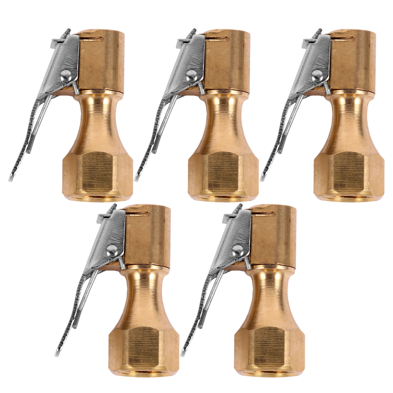 

5 Pcs Inflatable Chuck Golden Air Tire The Measure Inflator Compressor Parts Copper Straight