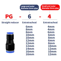 5PCS Pneumatic Fittings Plastic Connector PG 4mm 6mm 8mm 10mm 12mm For Air water Hose Tube Push in Straight Gas Quick Connectio 2